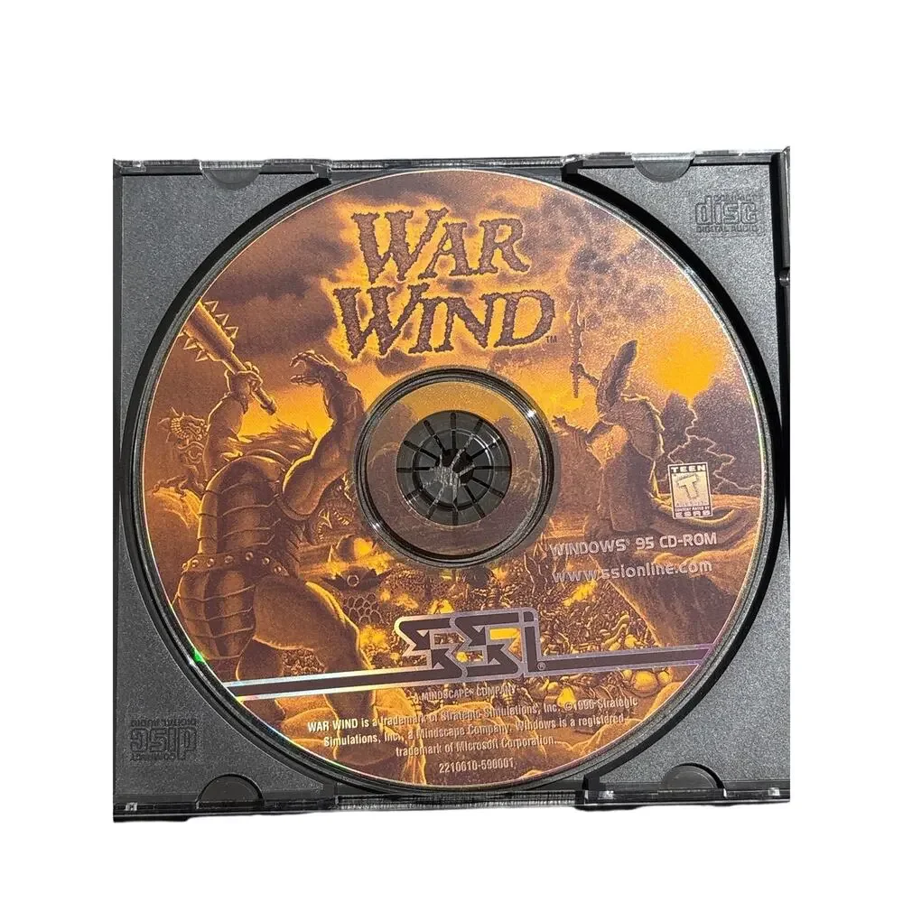 War Wind PC CD-ROM 1996 SSI RTS Strategy Game Windows Disc Only untested